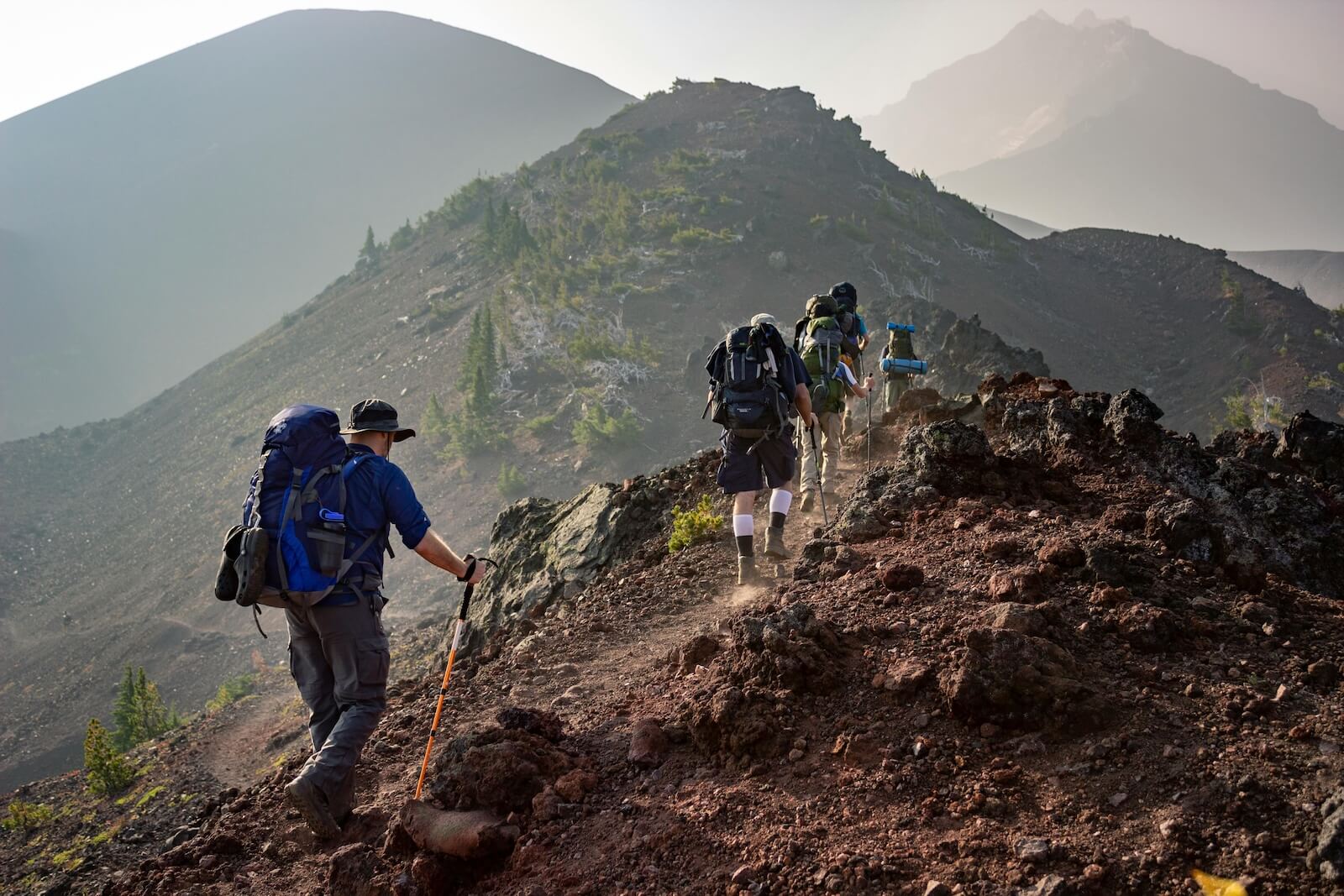 Hiker on mountain